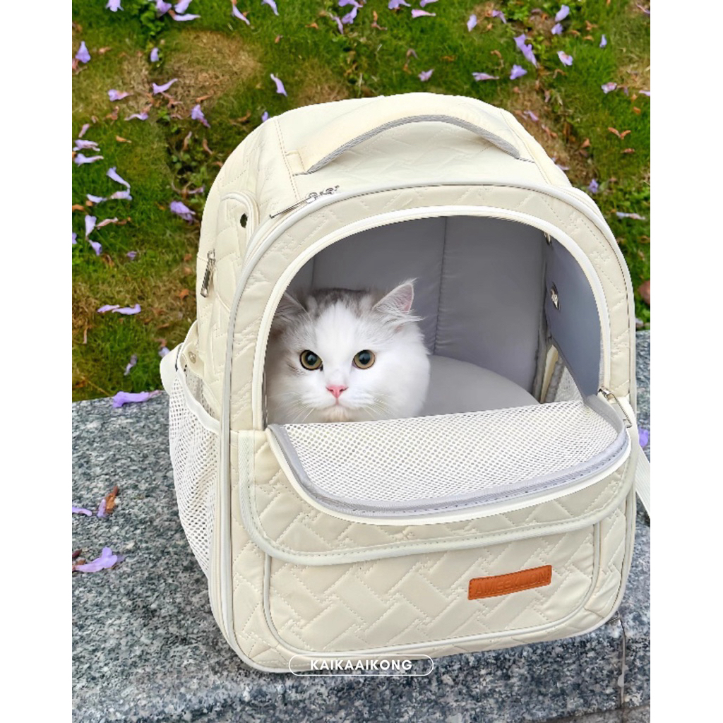 (แบรนด์Ameeklionแท้/ส่งด่วน⚡️) Oriko pet minimal backpack กระเป๋าเป้สัตว์เลี้ยง เป้สัตว์เลี้ยง กระเป๋าแมว รูปที่ 5