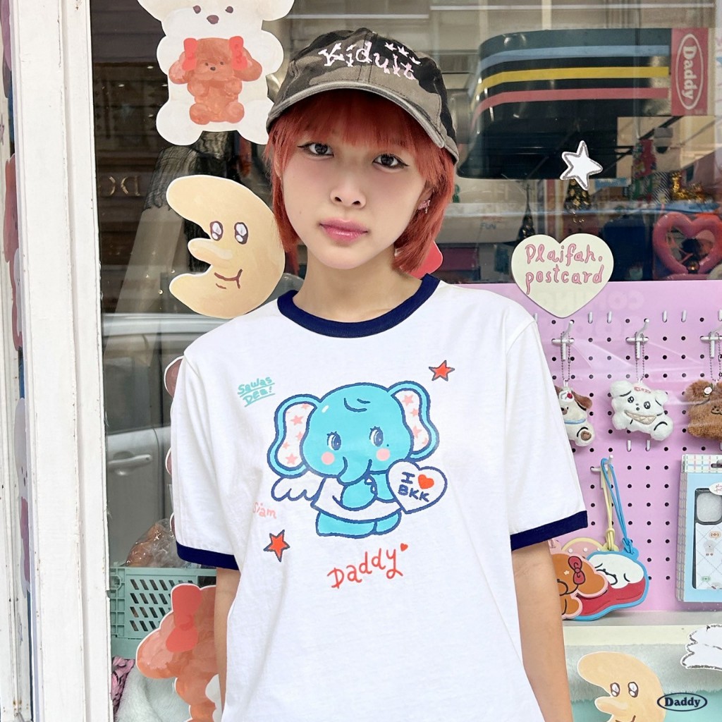 DADDY | Kwanjai T-shirt เสื้อยืด สกรีนลายลายช้าง Kwanjai สุดน่ารัก ราคา ถูกที่สุด ดีลบีเคเค แกลเลอรีภาพที่ 7