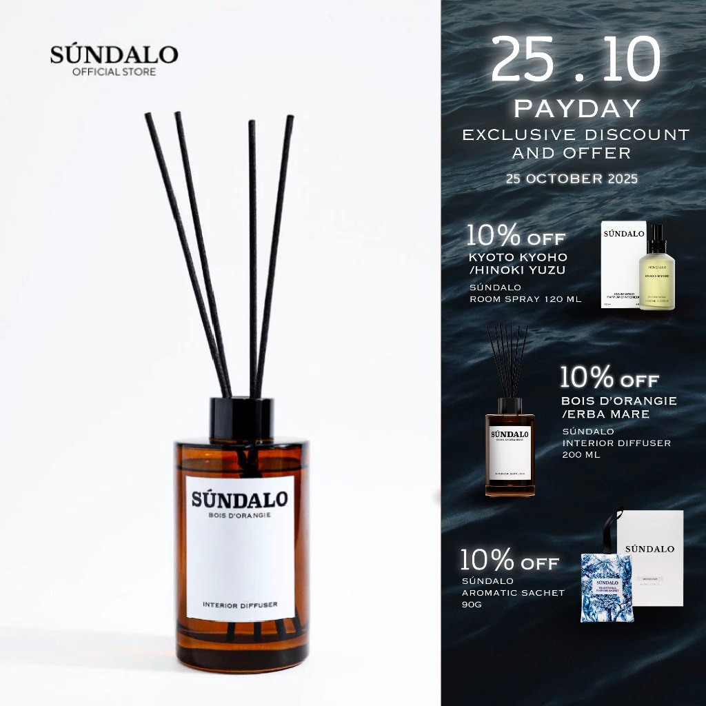 BOIS D’ORANGIE - SUNDALO INTERIOR DIFFUSER SIZE 200ML.