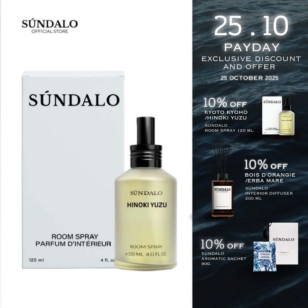 HINOKI YUZU - SUNDALO ROOM SPRAY SIZE 120ML.
