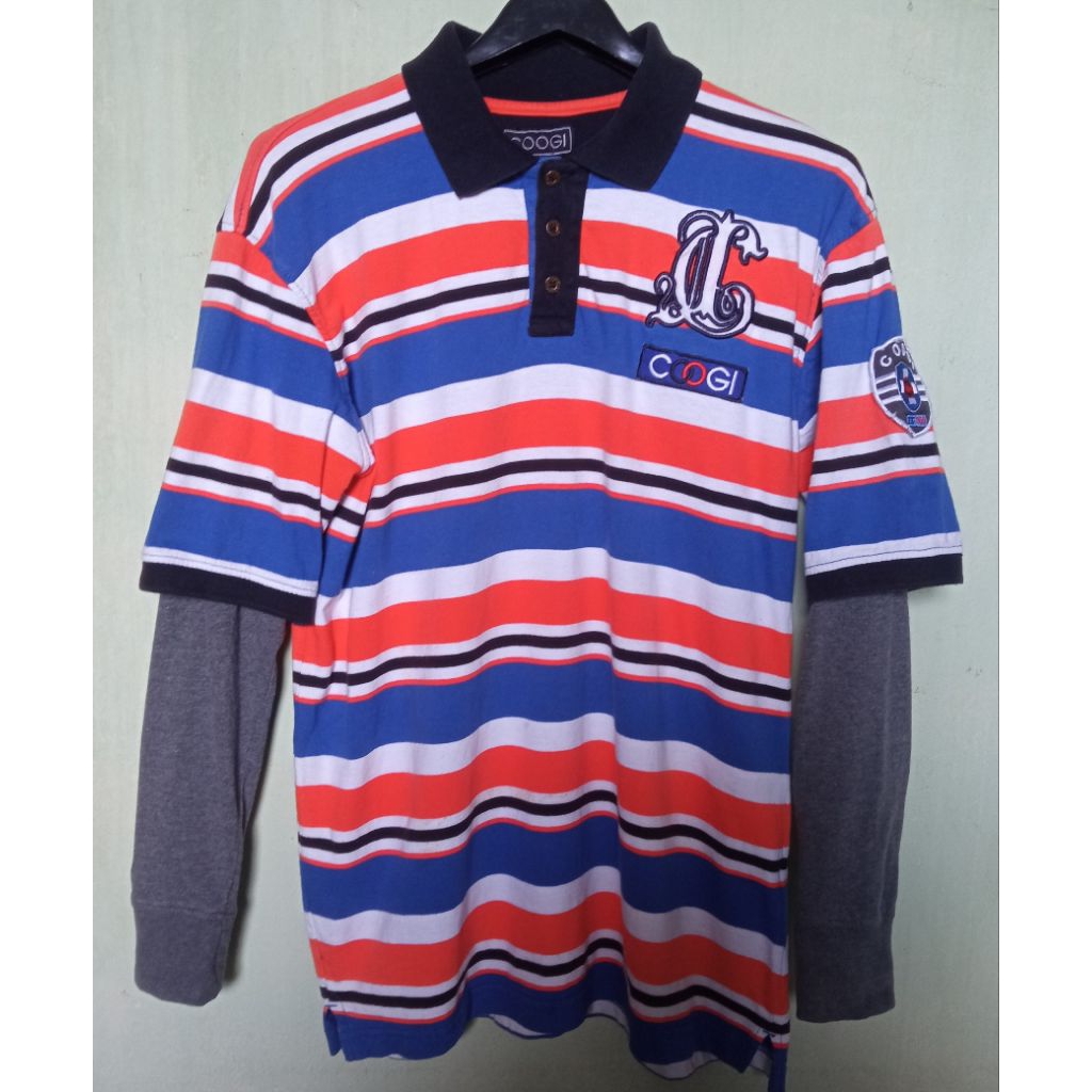 เสื้อคอปกแขนยาว COOGI ป้าย XL วัดจริง L สภาพใหม่