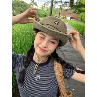 หมวกบักเก็ต สไตล์ญี่ปุ่น ตะวันตก คาวบอย สําหรับตกปลา เดินป่า ตั้งแคมป์ s