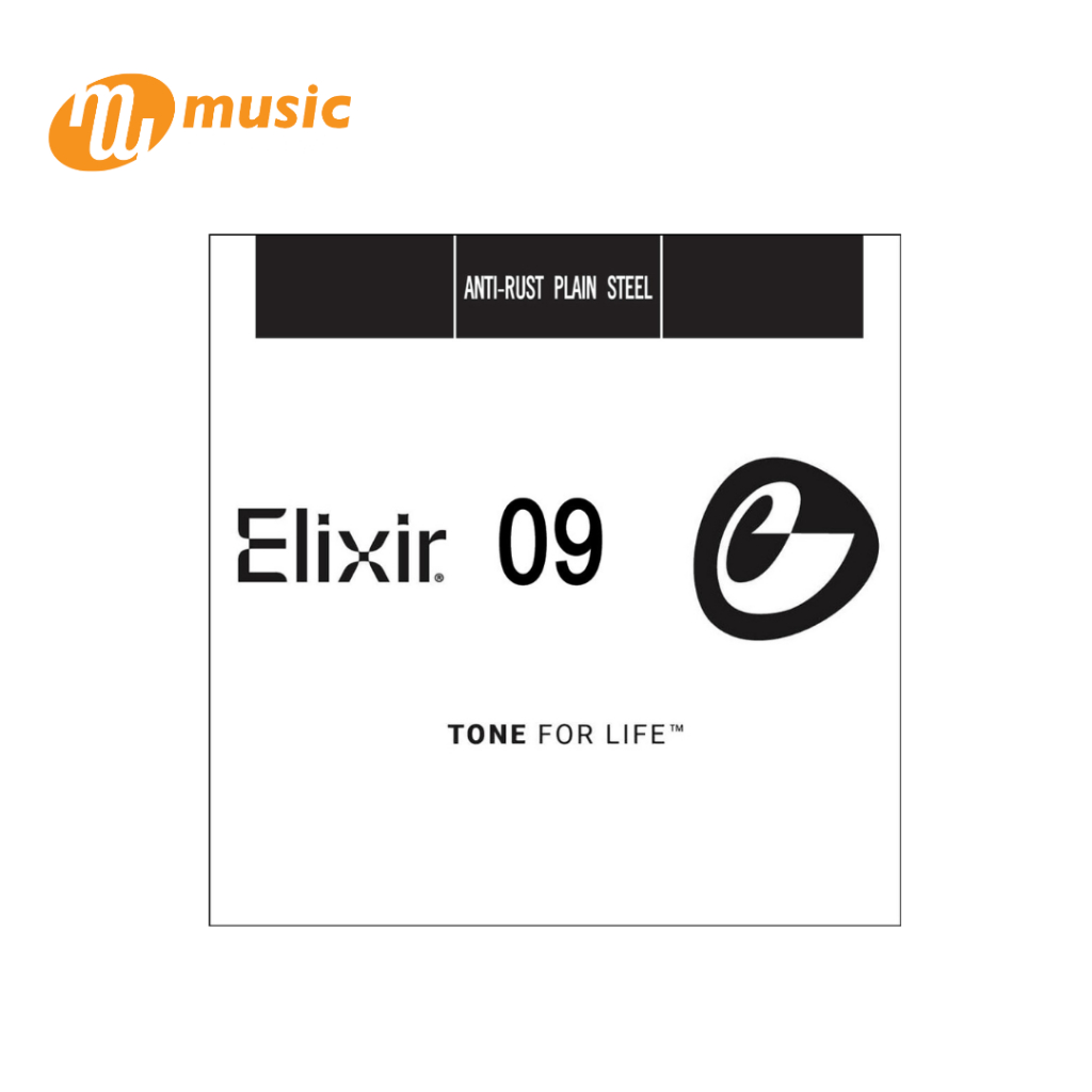 สายปลีก ELIXIR Anti-Rust Plain -  Phosphor Bronze เบอร์ 9  #13009