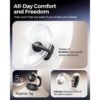 [ประกันศูนย์ไทย] SoundPEATS Clip1 หูฟังหนีบหู หูฟัง Clip On หูฟังไร้สาย Open Ear รองรับ Hi-Res True Wireless Headphone