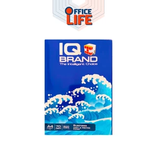 !!จำกัด 5 รีม / บิล !! IQ Brand (ไอคิว) กระดาษถ่ายเอกสาร กระดาษ A4 หนา70 แกรม ห่อสีฟ้า ( 1 รีม / 500 แผ่น )
