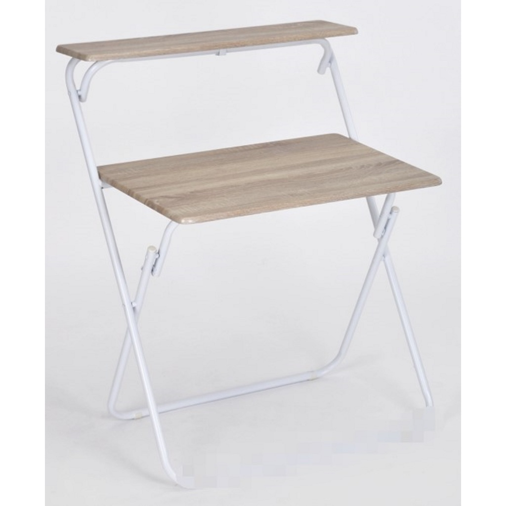 FURDINI โต๊ะพับ MEGAN MDF 80.5 ซม. สีโอ๊ค/ขาว จัดส่งโดย HomePro