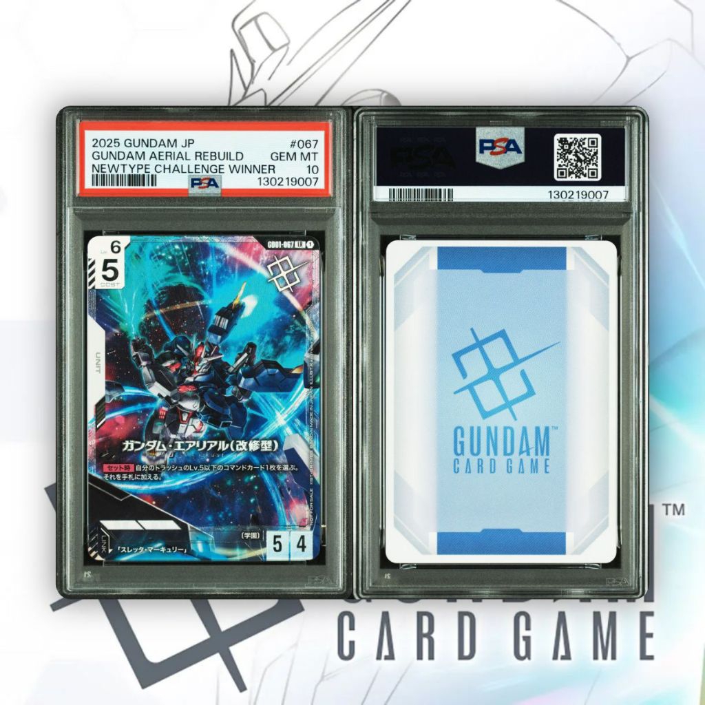 PSA 10 GEM MINT | Gundam Aerial Rebuild GD01-067 Newtype Challenge Winner