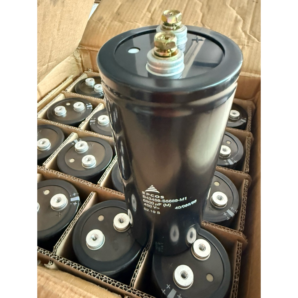 สินค้าตรงปกพร้อมส่งในไทย C 6800UF 450VDC แบรนด์EPCOSของแท้ใหม่ มีกราวด์ B43458-S5688-M1 Mค่าผิดพลาด2