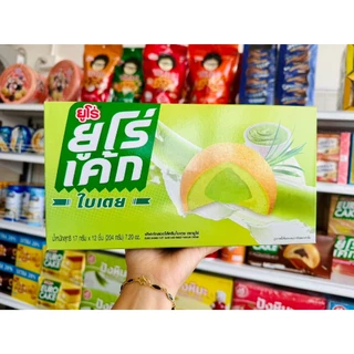 (1กล่อง)Euro Cake ยูโร่เค้ก สอดไส้ครีมคัสตาร์ด มีให้เลือก 5 รสชาติ (12 ชิ้น/กล่อง) น้ำหนักสุทธิ 204 กรัม