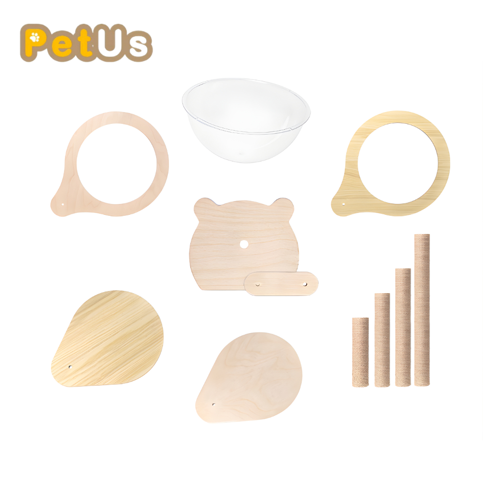 อุปกรณ์เสริมคอนโดแมว อุปกรณ์เสริม DIY วัสดุปลอดภัย แข็งแรง ติดตั้งง่าย ใช้ต่อขยายคอนโดแมวได้ทุกแบบ