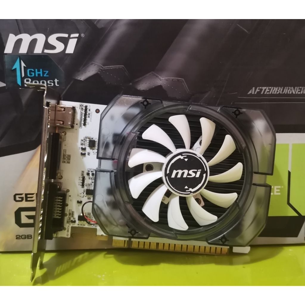 การ์ดจอ MSI รุ่น Nvidia GeForce GT 730 2GB DDR3 ไม่ต่อไฟเพิ่ม (no box) มือสอง ไม่มีกล่อง