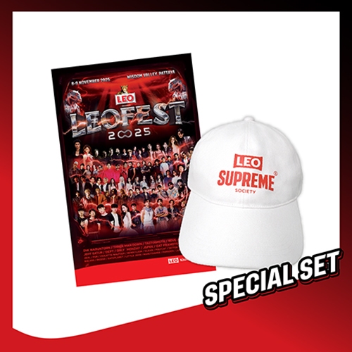 Special Set: Leo Supreme Cap White Color & LEO Fest Ticket