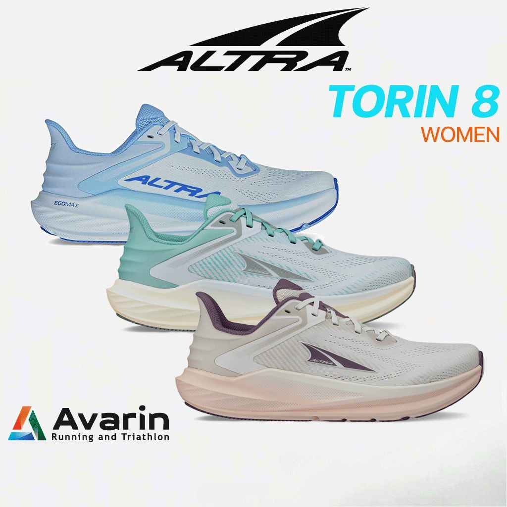 ALTRA Torin 8 Women (ฟรี! ตารางซ้อม) รองเท้าวิ่งมาราธอน หน้าเท้ากว้าง พื้น Zero drop