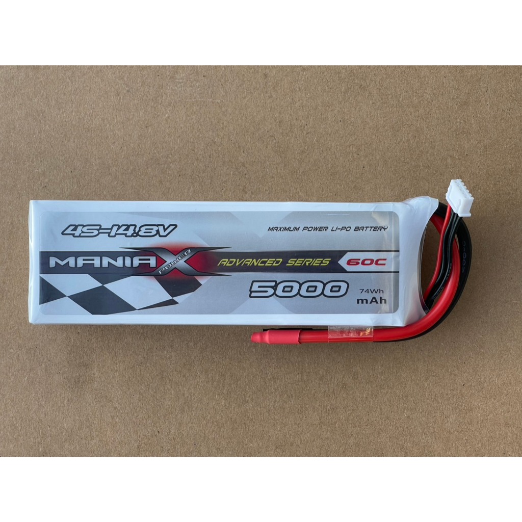 แบตเตอรี่ManiaX 5000mAh-4S-60C