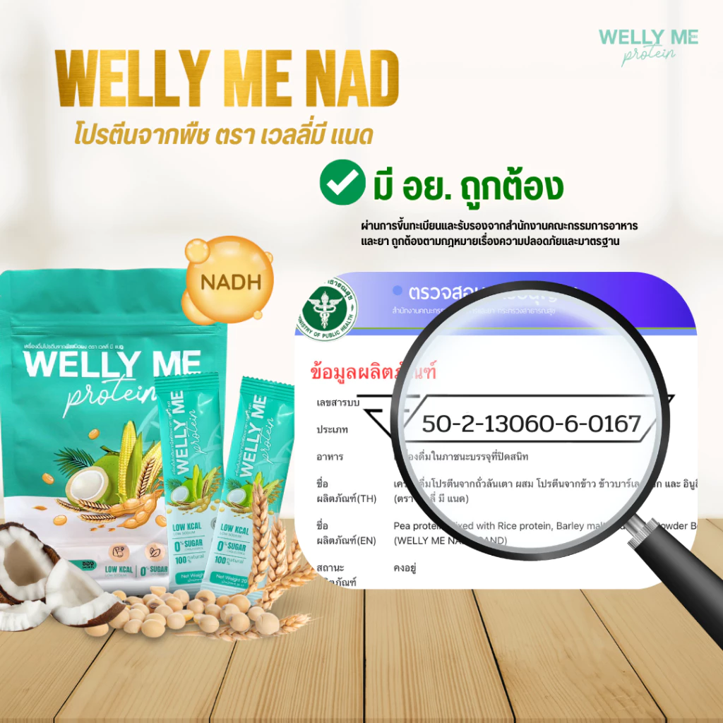 [รวมโปรซองพกพา 200 กรัม] Welly Me Nad โปรตีนพืช thumbnail 6