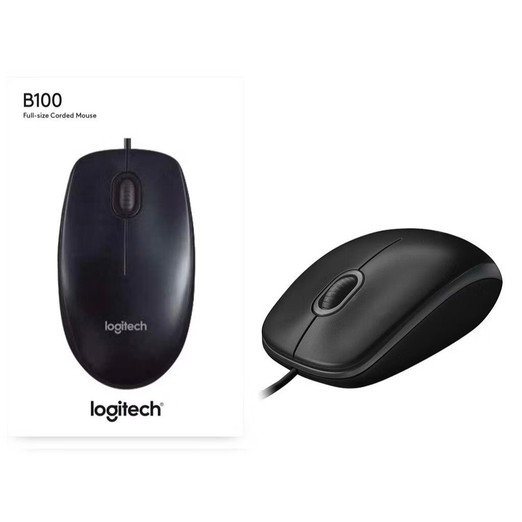 Logitech B100 Mouse USB Black