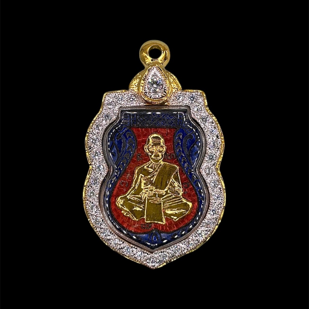 หลวงพ่อจง วัดหน้าต่างนอก ปี 2485 ใส่กรอบทองสูตร (พระสวยกรอบไม่ลอกไม่ดำ)