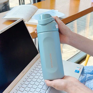 SITARAYURI ขวดน้ำเก็บอุณหภูมิ พกพาง่าย สีพาสเทล 580ml 800ml เก็บร้อน - เย็น พร้อมฝาล็อคกันรั่วซึม