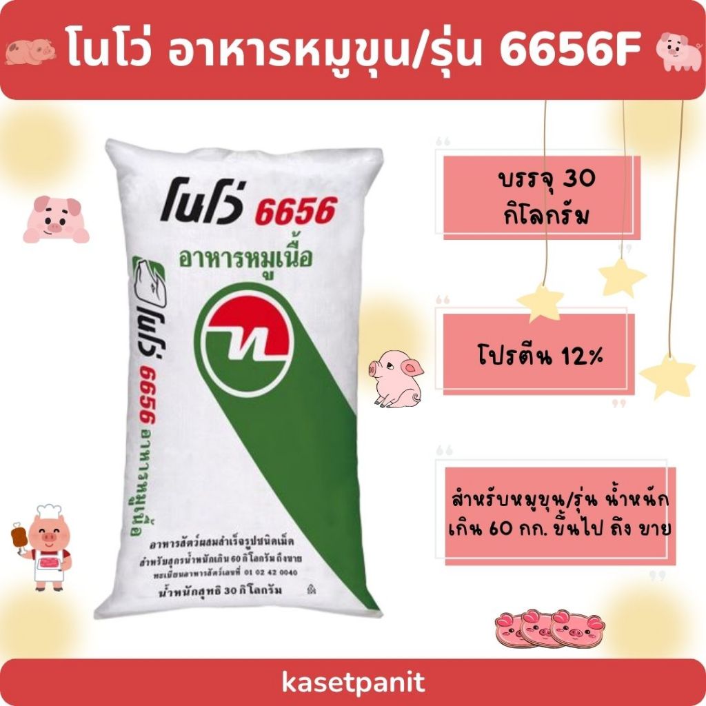 โนโว่ อาหารหมูขุน/รุ่น 6656F ขนาด 30 กิโลกรัม