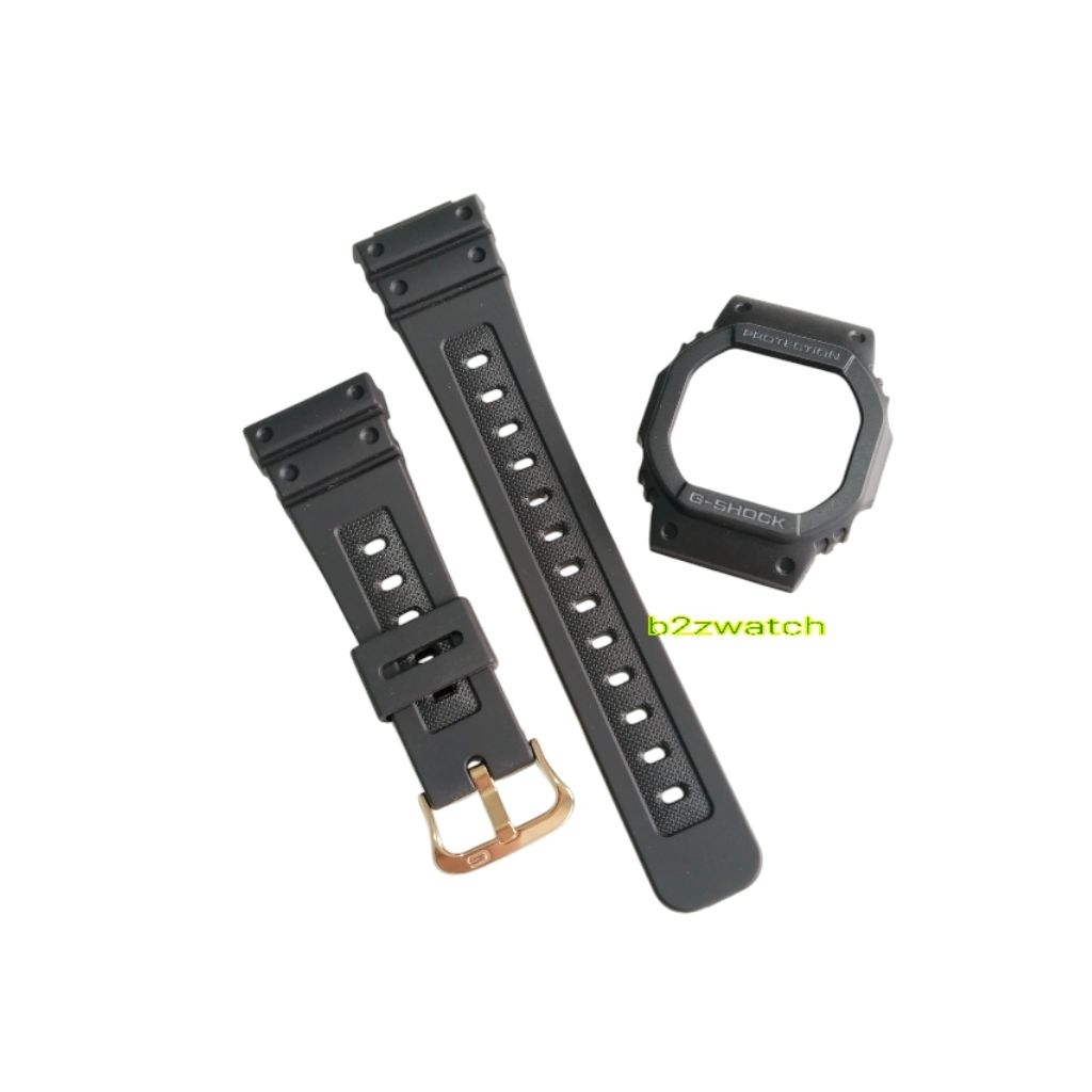 สายและกรอบg-shockของแท้ครบชุดรุ่นdw-56rtb / gw-5600j สีดำด้าน