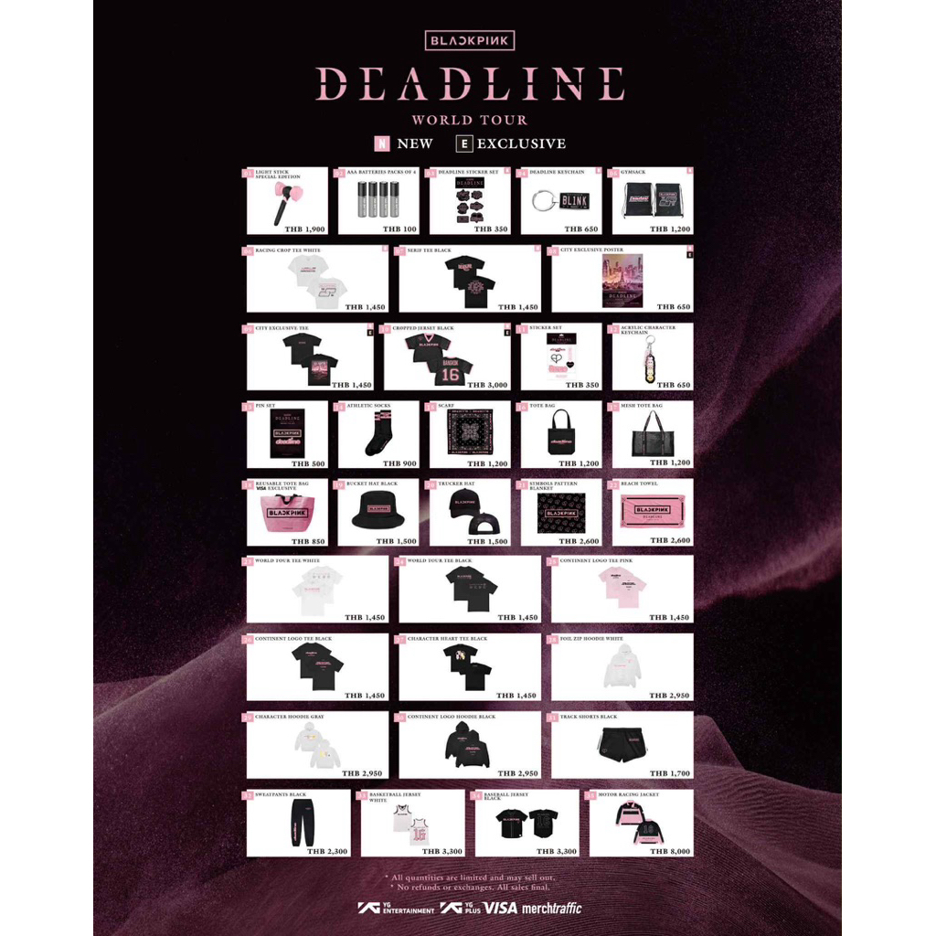 [พร้อมส่ง] เสื้อ BLACKPINK DEADLINE IN BKK เสื้อ CITY