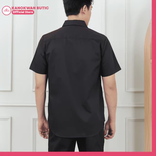 เสื้อเชิ้ตชาย สีดำ แขนสั้น SS-6XL