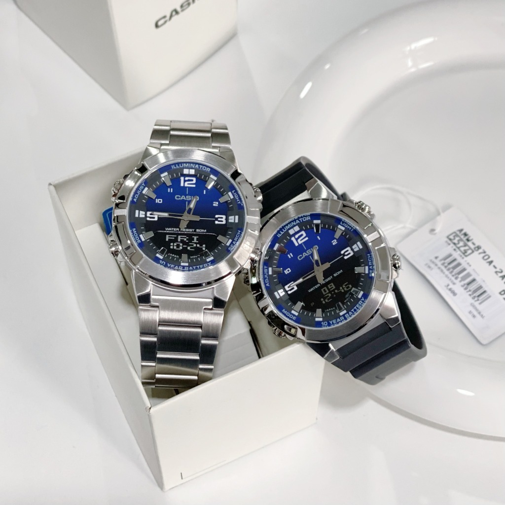 Casio Standard นาฬิกาข้อมือ รุ่น AMW-870A,AMW-870D,AMW-870DA (AMW-870A-3A,AMW-870D-1A,AMW-870DA-2A2)
