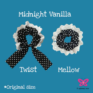 [พร้อมส่ง] I Cream Scrunchies Polkadot (หนังยางรัดผมลายจุด) - UPBEEP's handmade ทุกชิ้น