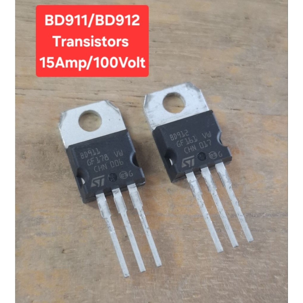 BD911/BD912 Transistors 15Amp/100Volt