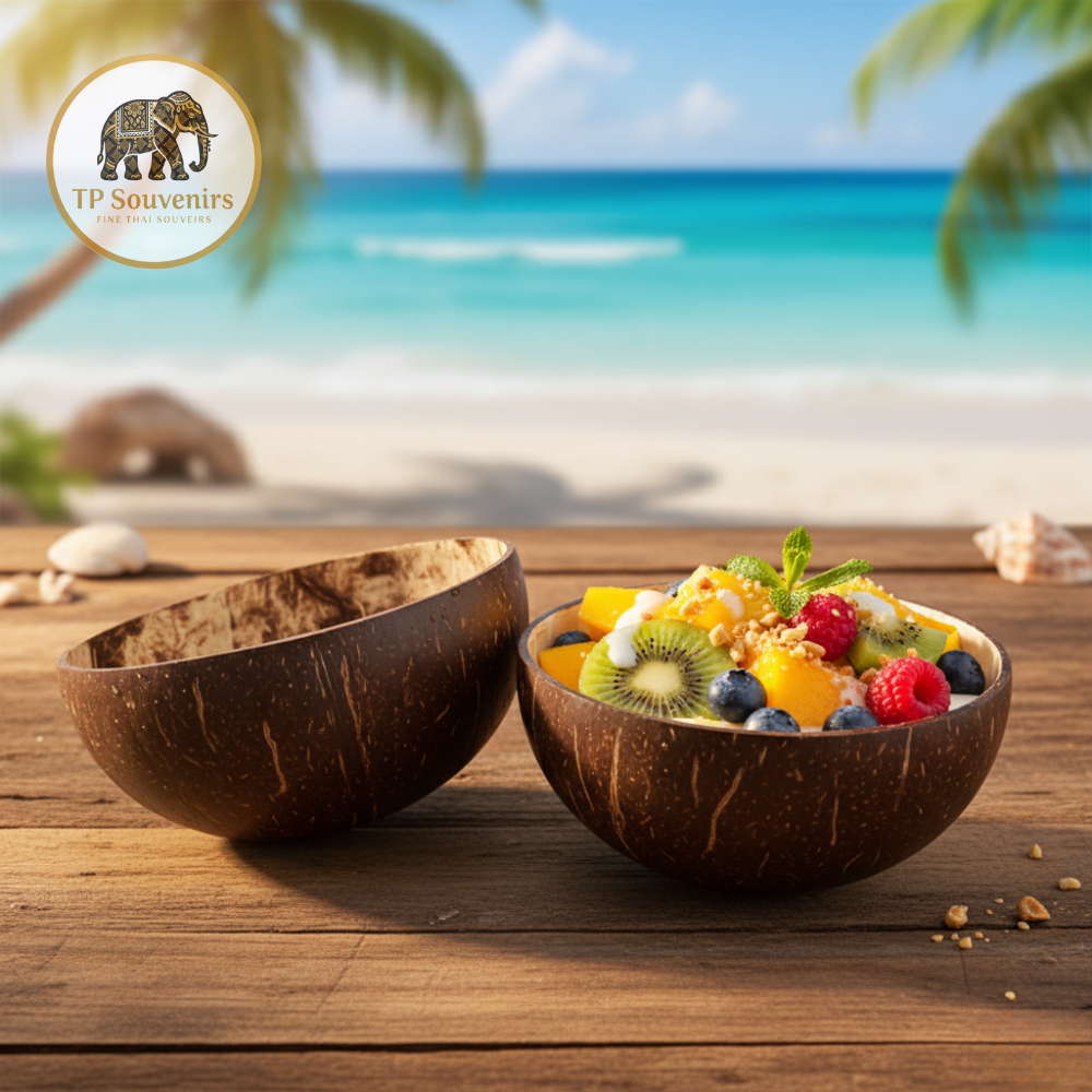 กะลา Coconut Bowl หอยมุกขาว ราคา ถูกที่สุด ดีลบีเคเค แกลเลอรีภาพที่ 3