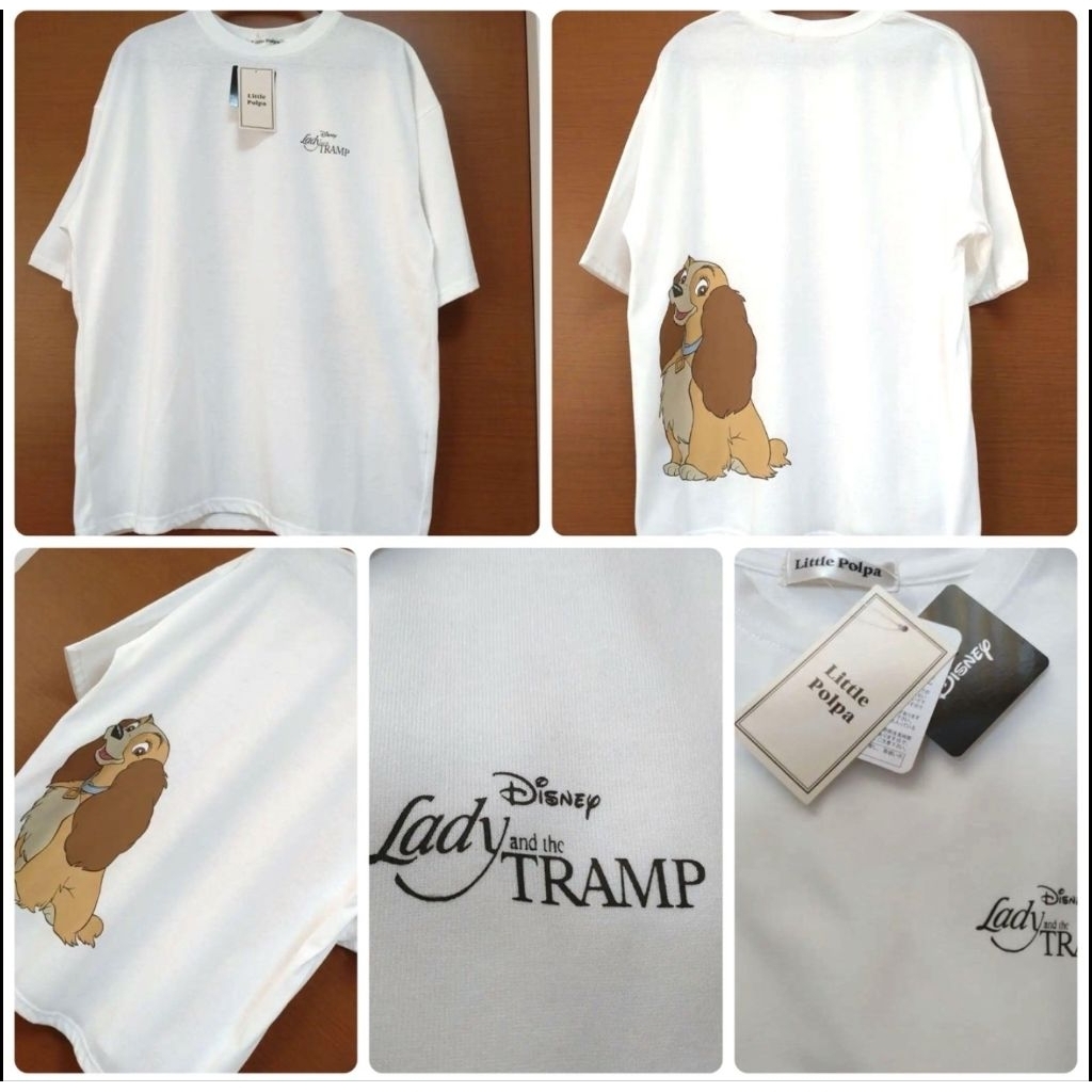 เสื้อยืด Disney Lady and the Tramp ไซส์ L