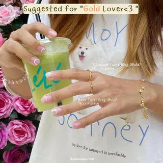 (🔥ลดเพิ่ม 25% เก็บโค้ดที่หน้าร้าน) แหวน Twist Ring ( Free Size ปรับขนาดได้) - TheGreenBox.TGB