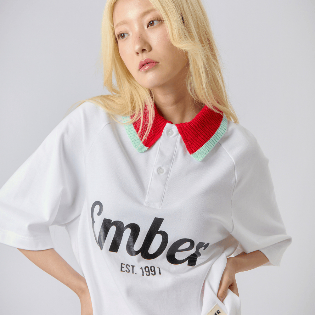 Ember.Whisker Legacy Polo เสื้อโปโล ผู้หญิง ผู้ชาย Unisex Oversize โลโก้ EST.1991 ปกตัดสี เสื้อยืด ข