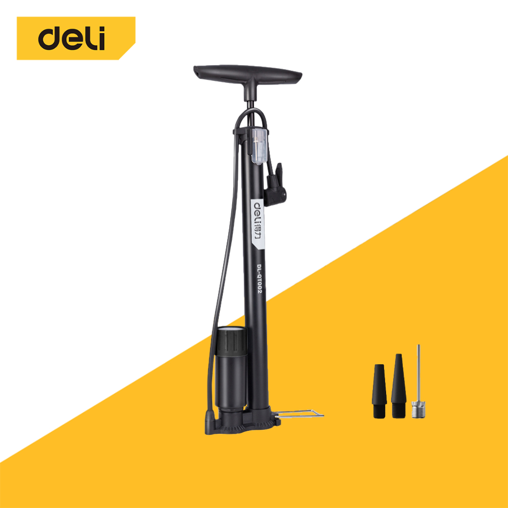 Deli ที่สูบลมจักรยาน ที่สูบลมมอเตอร์ไซค์ เติมลมจักรยาน รถมอเตอร์ไซค์ ไม่เด้งกลับ สูบลม Air Pump