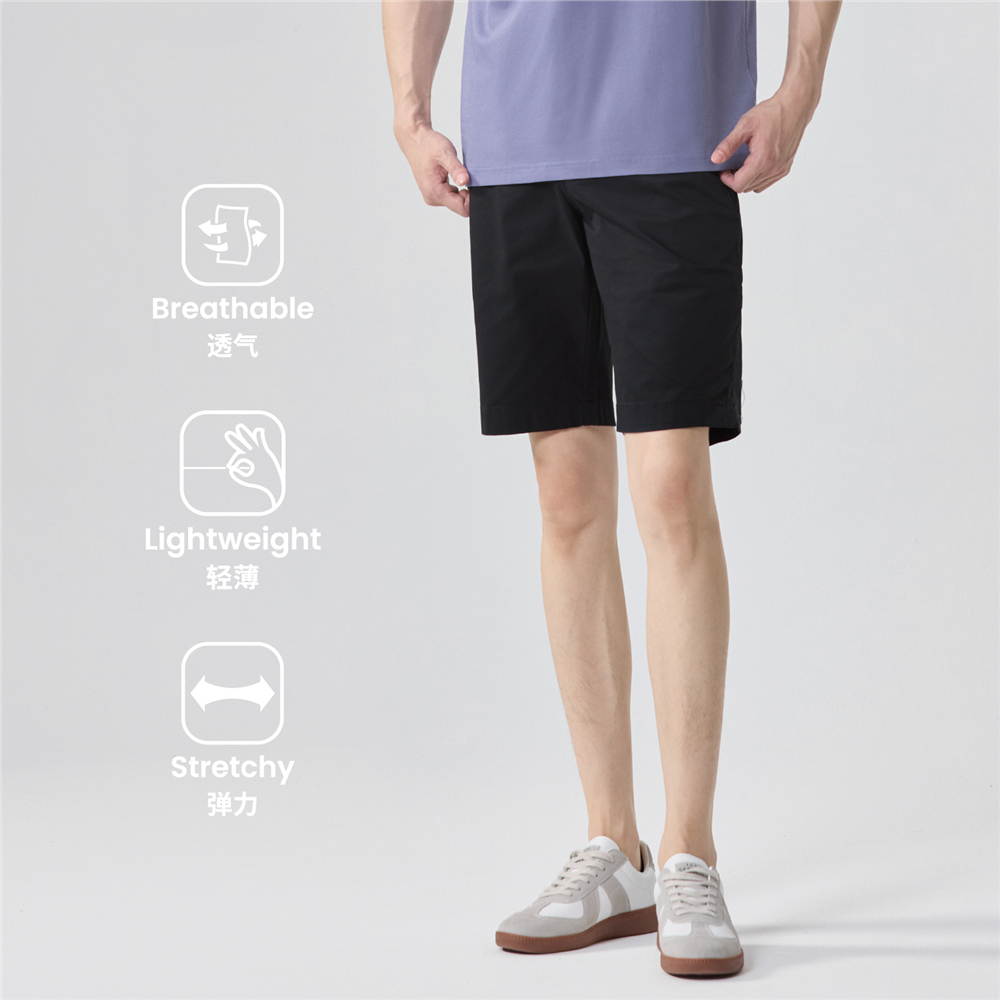 GIORDANO กางเกงขาสั้นผู้ชาย Men's Slim Taper Bermuda Shorts 01105202