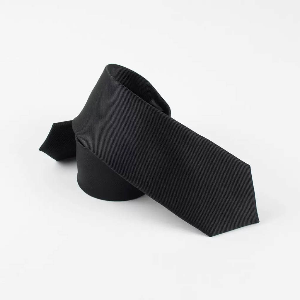 🖤👔สีดำพื้น (กว้าง8CM./ยาว 142 CM.) พร้อมส่ง ส่งเร็ว1-2 วันถึง necktie (แบบผูกเอง/พันคอ) 🐰🖤 (กทม.มีบริการส่งด่วน)