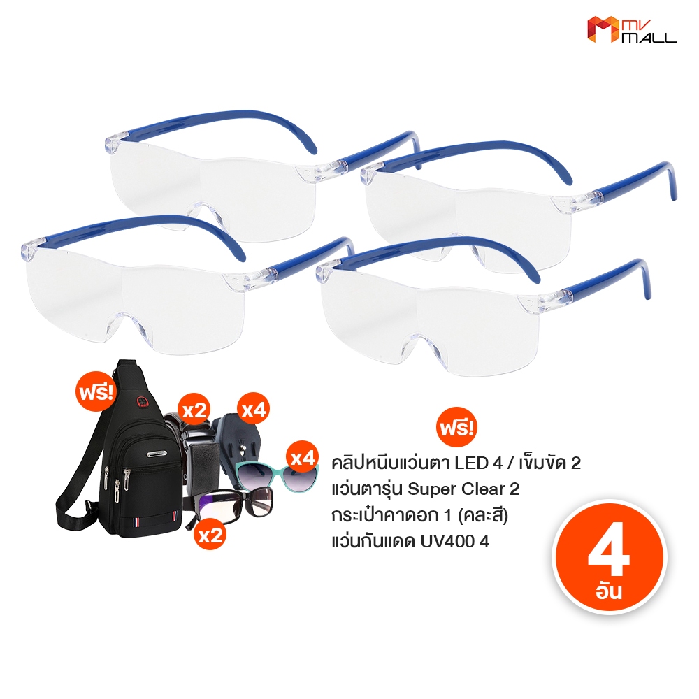 [พร้อมส่ง] Zoom Vision ซูม วิชชั่น แว่นตาขยายไร้มือจับ สบายตา ขยายได้ถึง 160% สวมซ้อนแว่นสายตาได้