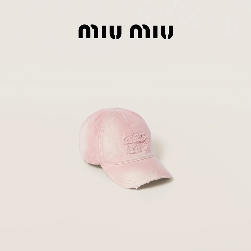 💎Miu Miu ผู้หญิง Danning คาวบอยหมวกเบสบอล