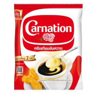 [ส่ง กทม. ปริมณฑล จังหวัดหลักอื่นๆ] คาร์เนชัน ครีมเทียมข้นหวาน 2 กิโลกรัม (1X8) จำนวน 1 ลัง รวม 8 ถุง