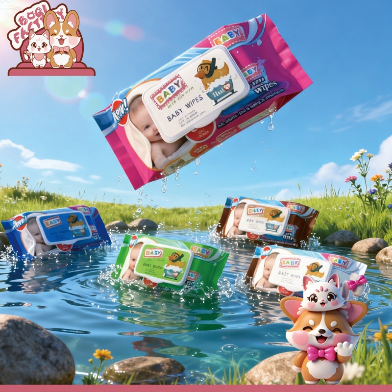 Boqi Factory ทิชชู่เปียกเด็ก ทิชชู่เปียก ทิชชู่เปียก 80 แผ่น กระดาษทิชชู่เปียกเด็ก กระดาษทิชชู่เปียก LZ-745