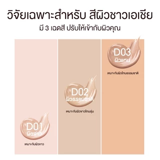 [COD]HEXZE รองพื้น ผสมกันแดด SPF39 PA+++ รองพื้นกันน้ำ ปกปิดเรียบเนียน คุมมัน เนื้อบางเบา ติดทนนาน