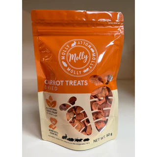 แอปเปิ้ล กล้วย แครท อบแห้งยี่ห้อมอลลี่#molly#ผลไม้อบแห้ง#ผลไม้สำหรับสัตว์