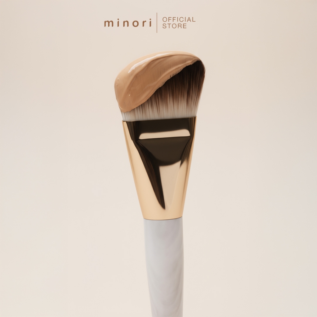 [ร้านค้าบริษัท] Minori Soft Foundation Brush แปรงลงรองพื้นขนสังเคราะห์เนื้อนุ่ม เกลี่ยเนียนทุกมุมผิว