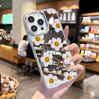 🚚COD🚚 Case เคส iPhone 11 13 16 15 14 12 17 Pro Max เคสไอโฟน11 16promax Case ลายดอกไม้ กรณีโทรศัพท์มือถือชุบกระจก