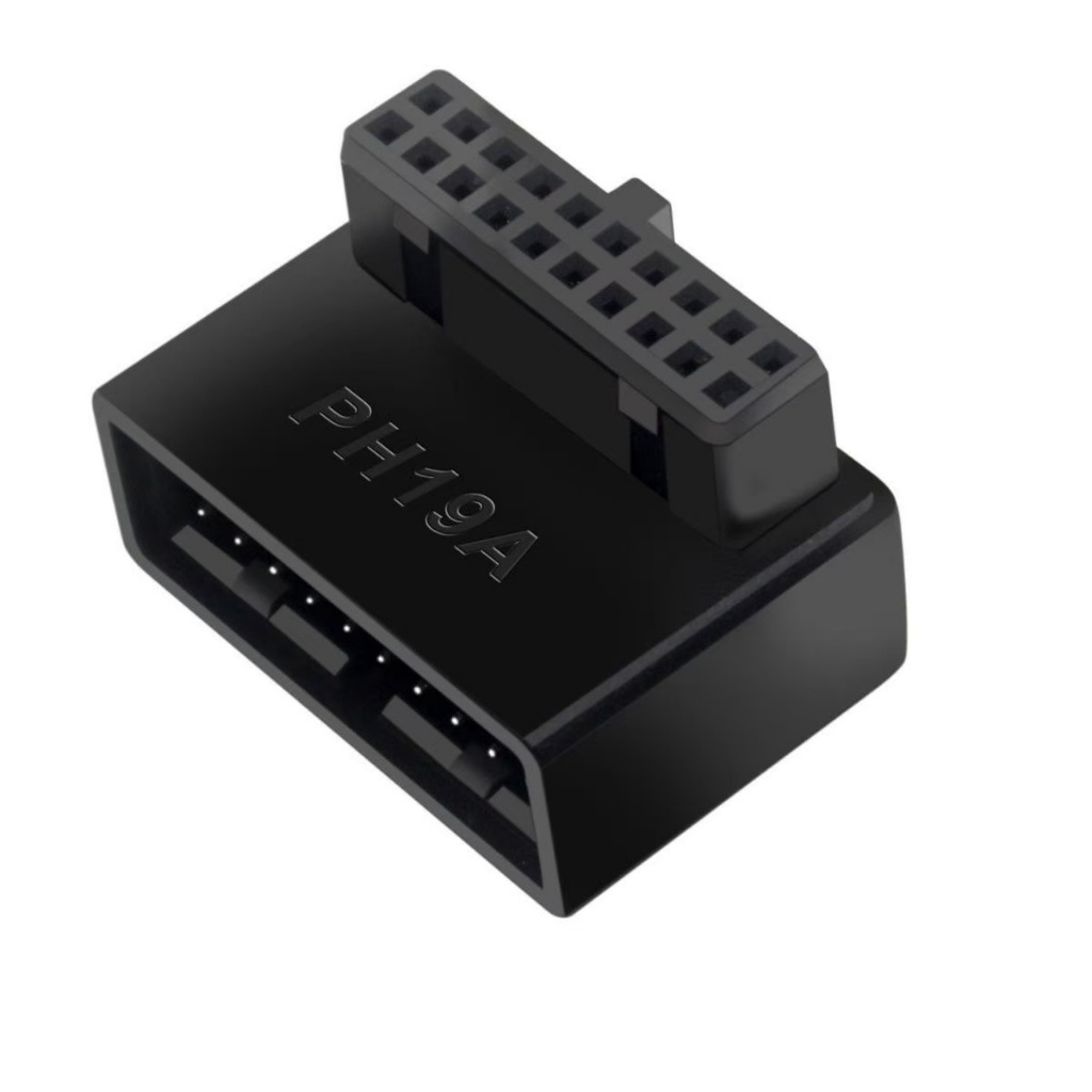 อะแดปเตอร์ USB 3.0 ข้องอ 90 องศา 19/20 Pin แปลงเมนบอร์ดคอมพิวเตอร์  เมนบอร์ดแนวตั้ง Pin Holder 90 องศา ราคา ถูกที่สุด ดีลบีเคเค แกลเลอรีภาพที่ 5