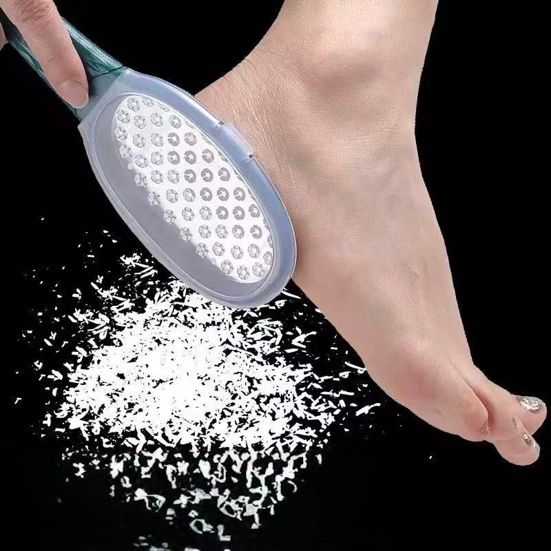 ตะไบป้องกันส้นเท้าแตกแบบสเเตนเลส  ตะไบขัดส้นเท้า แปรงขัดเท้าอเนกประสงค์(คละสีขาว,ดำ) - รูปที่ 3