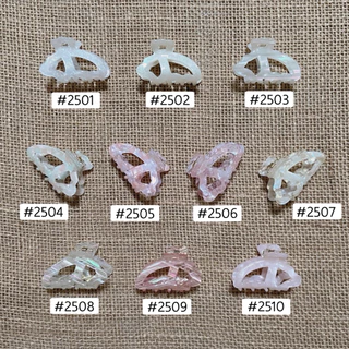 [4.9-6cm] กิ๊บหนีบผมอะคริลิคขนาดเล็กเนื้อหนาแต่งลาย ราคาต่อ1ชิ้น มีหลายแบบหลายสีสวยมาก