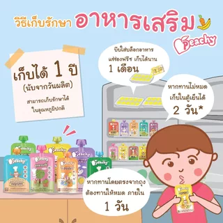 Peachy อาหารเสริมสำหรับเด็ก รสแพร์บด 1 ถุง (R12)