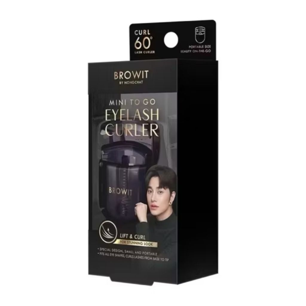[ใช้ไป1ครั้ง]​ Browit Mini To Go EyeLash Curler ดัดขนตาพกพาน้องฉัตร, Jovina