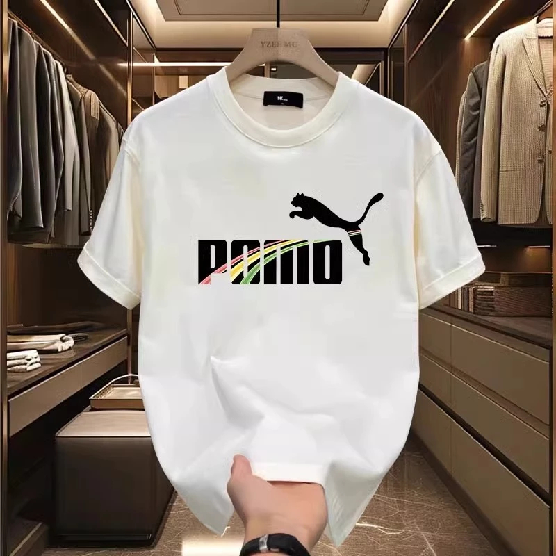 Stylish Gangster T-Shirt with Short Sleeves and Loose Fit, Black and White Clothing!